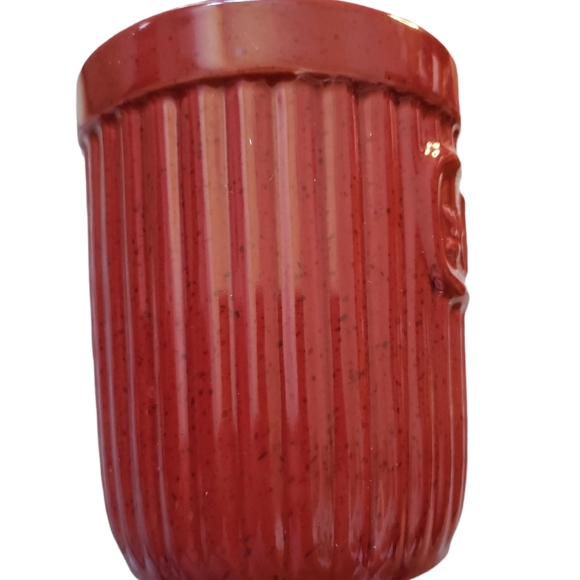 Paula Deen Burgundy/Dark Red Speckled Ceramic Crock Utensil Holder - Picture 5 of 8